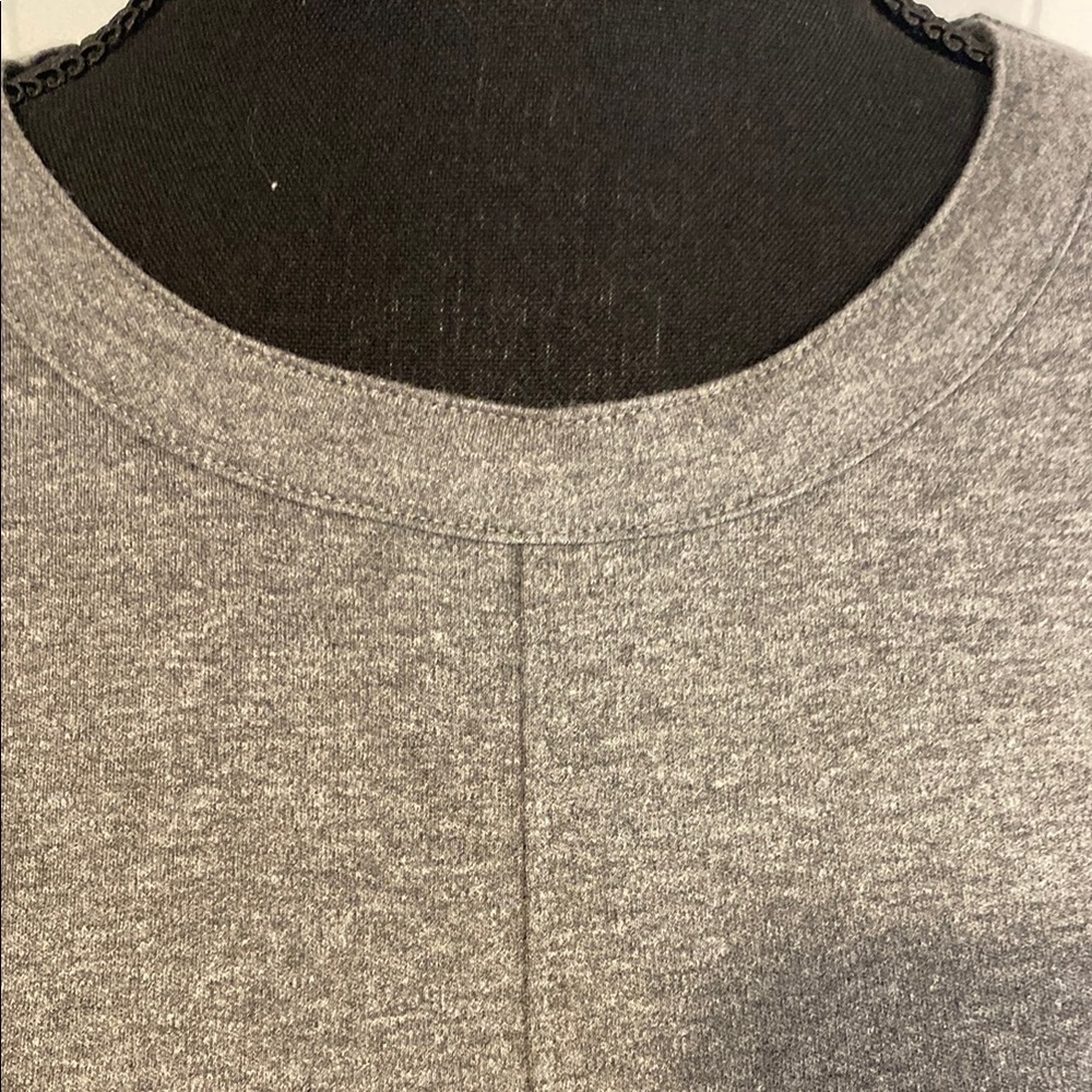 Lands’ End Oversized Tunic Long Sleeve Crewneck | Heather Gray Casual Top Size M - Picture 9 of 12